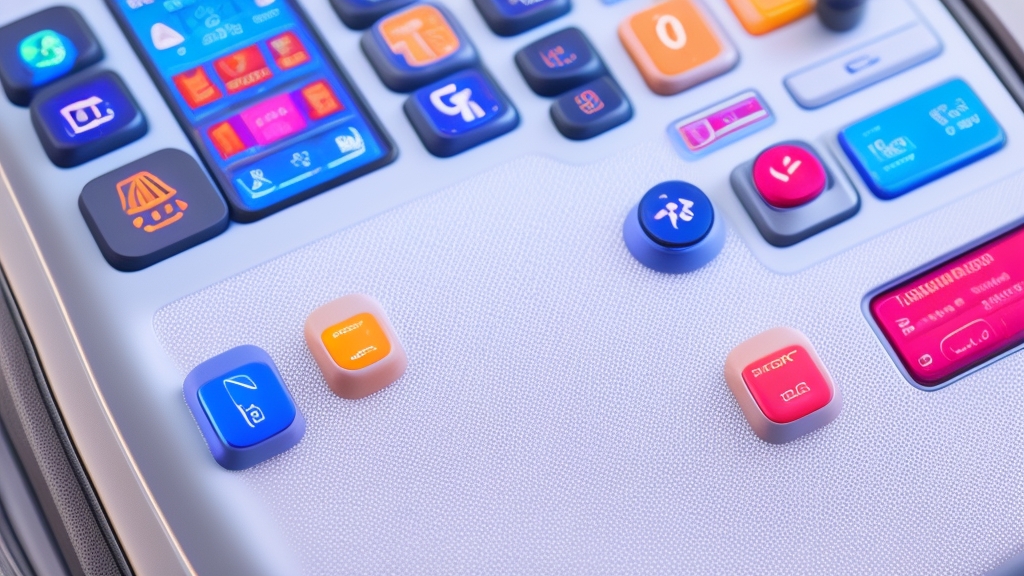 Masszázsfotel vezérlőpanel közeli kép különböző program gombokkal és intenzitás beállításokkal